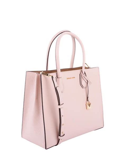 michael kors mercer 30fggm9t3l soft pink lg conv tote leather|Women’s Designer Fashion & Accessories .